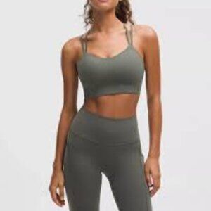 NWT Lululemon Like A Cloud Longline Bra, Sz 6, Palm Deco